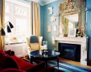 Decora��o da casa em tons de azul