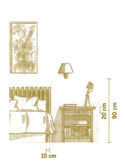 CabeÃ§a da cama com apliques