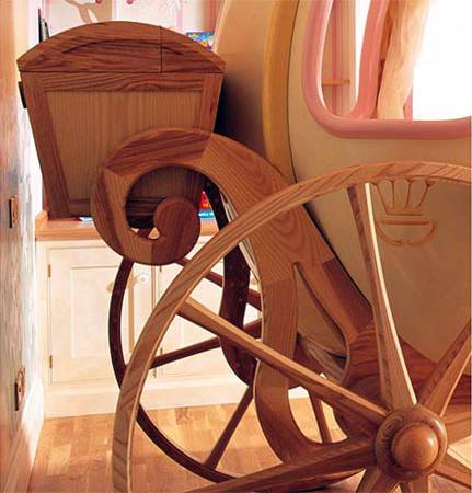 Quarto da Cinderela pormenor da traseira do berÃ§o