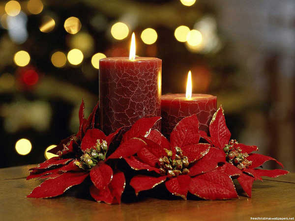 Velas de natal aromÃ¡ticas vermelhas