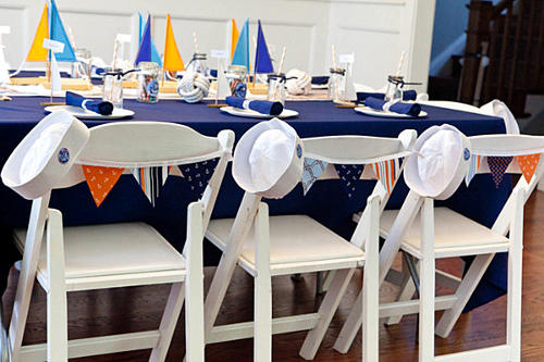 DecoraÃ§Ã£o de mesas infantis, com temas nÃ¡uticos 