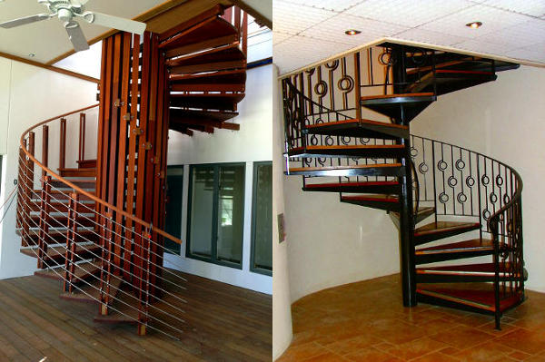 Duas escadas em espiral