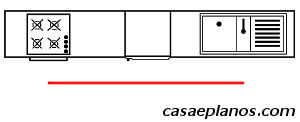 Layout de Cozinhas  em linha