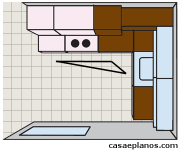 Layout cozinha em L 4m