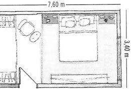 Panta de quarto com 27 metros - Organização com Requinte