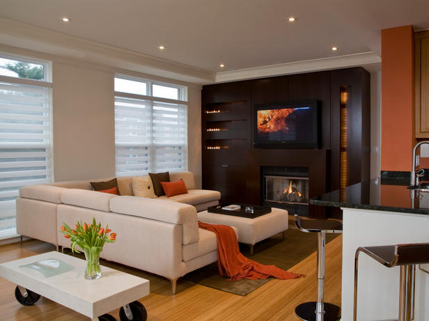 Sala home theater parede em wenge